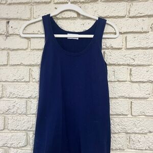 Elegant Navy Blue Women's Tank Top